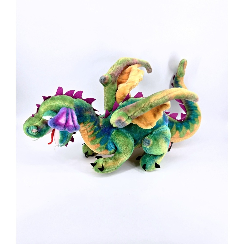 Melissa & Doug Cuddle Dragon Plush Stuffed Animal Green Purple Retired 2121 EUC
